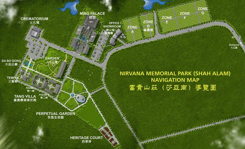 Nirvana Shah Alam Map | KLFuneral.com